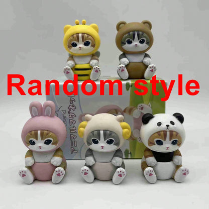 mofusand 1pc Animal Hooded Cat Blind Box, Random Cute Style, Desktop Decoration & Multi-Functional Holiday Gift. (Random Style)