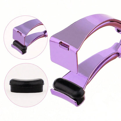 MONKIDS 1pc Mini Detailed Eyelash Curler, Curls Lower Lashes At Outer Corner, Segmented Frameless Curling Assistant, Small Purple Eyelash Curler, Fits Eye Shape Naturally, Compact & Portable Shaping T
