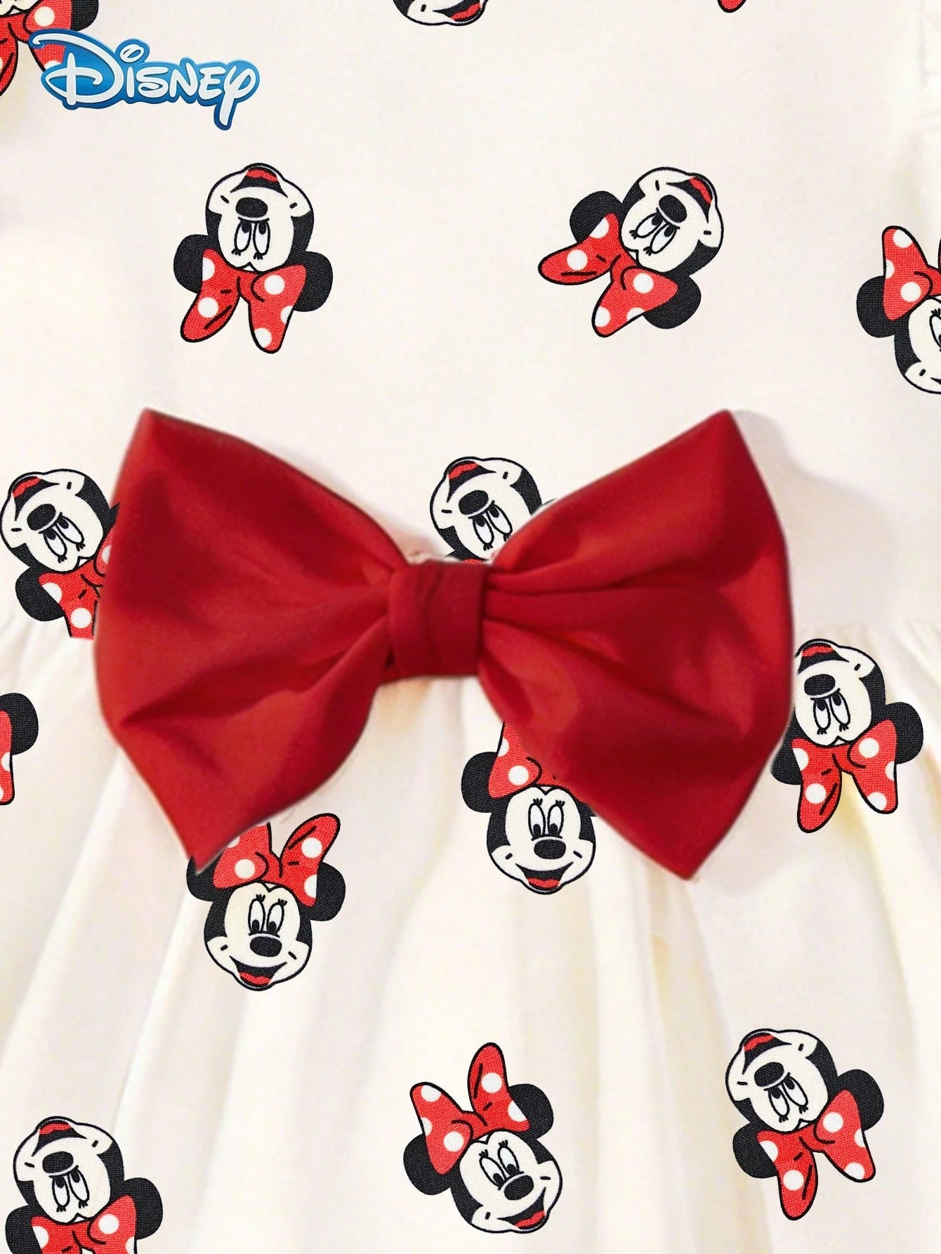 Mother-Daughter Matching Girls Dress, Summer Baby Girls Clothes, Disney Sweet Princess Style, A-Line Cap Sleeve Minnie Mouse Graphic Dress, Casual Daily, Travel, Vacation, Party, Gathering Outfit, Sui
