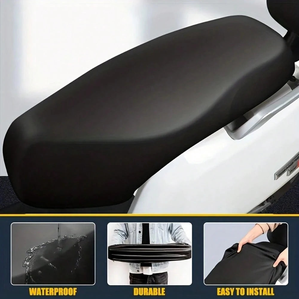 Motorcycle Seat Cover, Waterproof Dustproof Rainproof Sunproof Motorcycle Scooter Seat Cover, Seat Protector Accessory