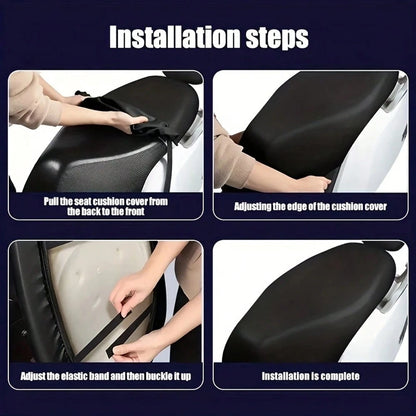 Motorcycle Seat Cover, Waterproof Dustproof Rainproof Sunproof Motorcycle Scooter Seat Cover, Seat Protector Accessory