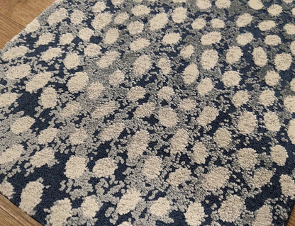 Couristan Custom Stair Runner Mount Kenya Blue Animal Print Stair Runner and Area Rugs CBMK-0001