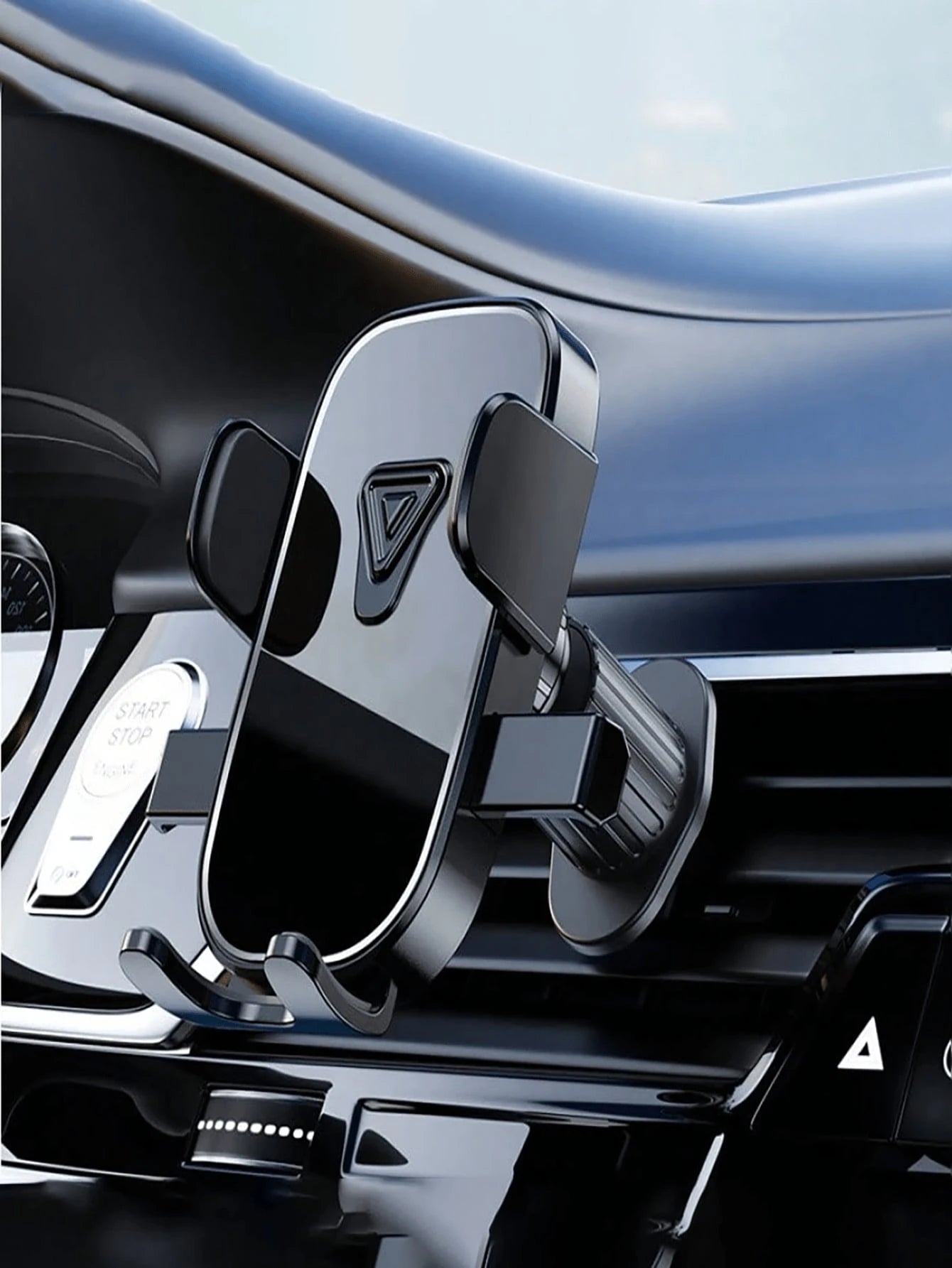 Multifunctional Car Phone Holder, 360° Rotating Rearview Mirror Panel Phone Mount, Stable Anti-Shake, Easy Installation, Hands-Free, Ensures Driving Safety, Suitable For Car Air Vents, Fits Phone And