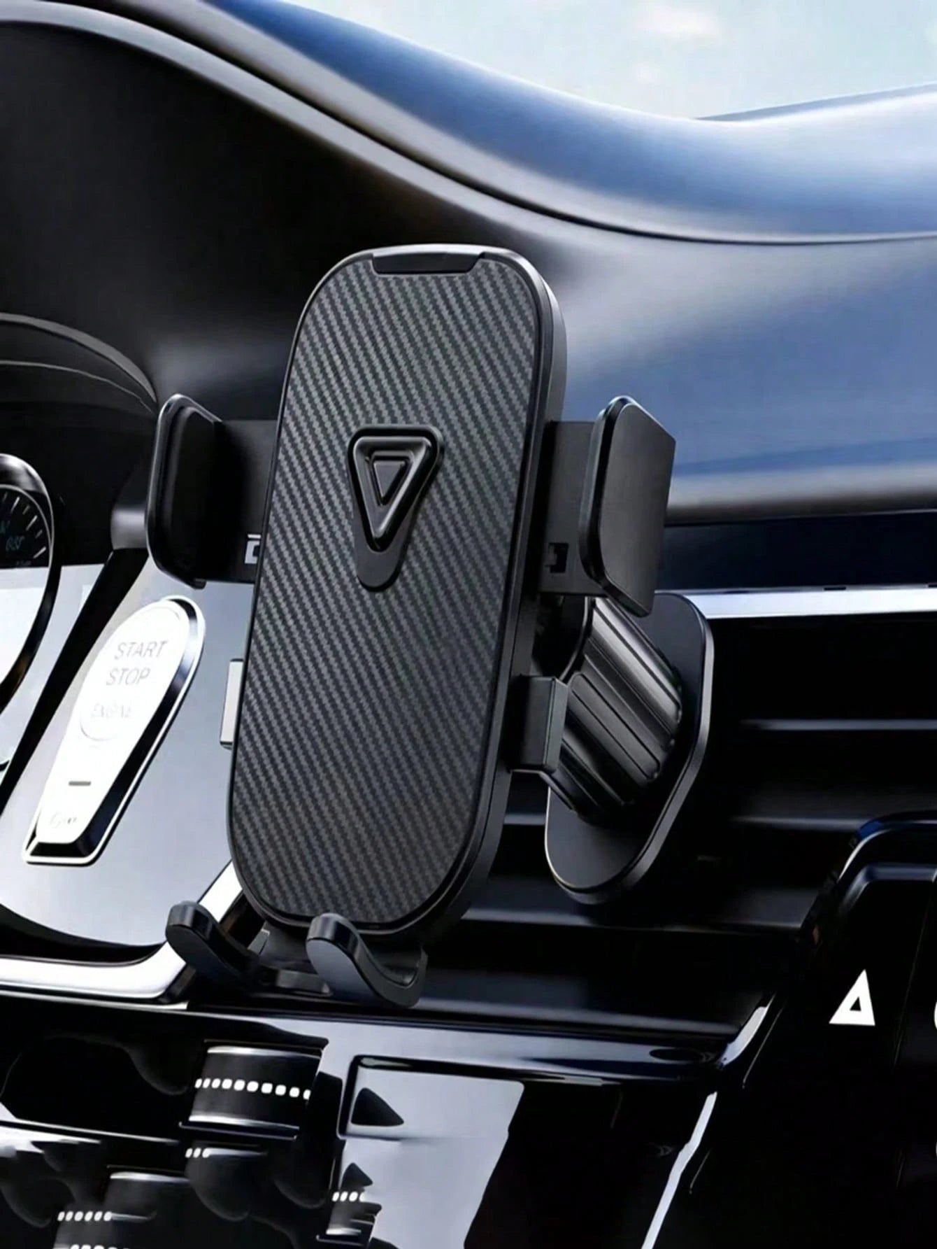 Multifunctional Car Phone Holder, 360° Rotating Rearview Mirror Panel Phone Mount, Stable Anti-Shake, Easy Installation, Hands-Free, Ensures Driving Safety, Suitable For Car Air Vents, Fits Phone And