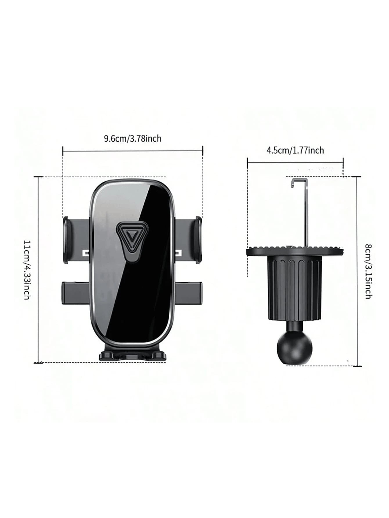 Multifunctional Car Phone Holder, 360° Rotating Rearview Mirror Panel Phone Mount, Stable Anti-Shake, Easy Installation, Hands-Free, Ensures Driving Safety, Suitable For Car Air Vents, Fits Phone And