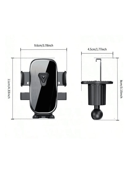 Multifunctional Car Phone Holder, 360° Rotating Rearview Mirror Panel Phone Mount, Stable Anti-Shake, Easy Installation, Hands-Free, Ensures Driving Safety, Suitable For Car Air Vents, Fits Phone And