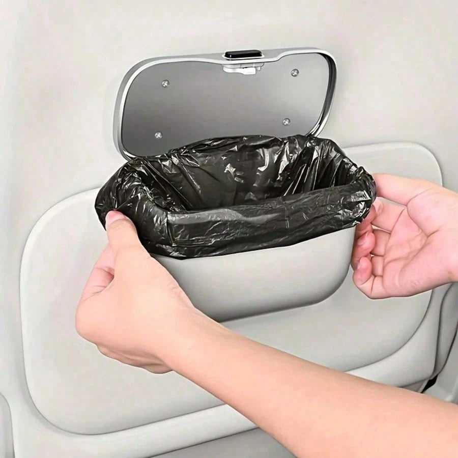 Multifunctional Car Trash Can, Ultra-Fine Fiber Leather, ABS Material, Non-Deforming, Suitable For 99% Of Car Models, Dry And Wet Use, Space-Saving, Non-Destructive Installation, Automatic Storage, Tr