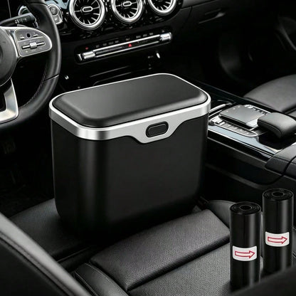 Multifunctional Car Trash Can, Ultra-Fine Fiber Leather, ABS Material, Non-Deforming, Suitable For 99% Of Car Models, Dry And Wet Use, Space-Saving, Non-Destructive Installation, Automatic Storage, Tr