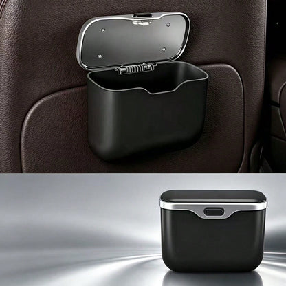 Multifunctional Car Trash Can, Ultra-Fine Fiber Leather, ABS Material, Non-Deforming, Suitable For 99% Of Car Models, Dry And Wet Use, Space-Saving, Non-Destructive Installation, Automatic Storage, Tr