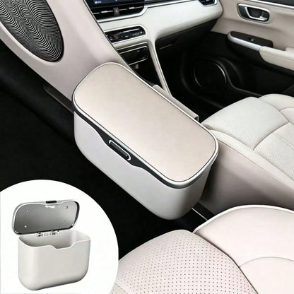 Multifunctional Car Trash Can, Ultra-Fine Fiber Leather, ABS Material, Non-Deforming, Suitable For 99% Of Car Models, Dry And Wet Use, Space-Saving, Non-Destructive Installation, Automatic Storage, Tr