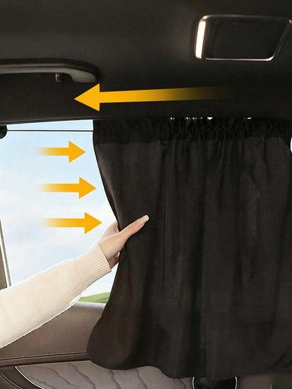 Multifunctional Car Window Curtains, Heat Insulation, Light Blocking, Opaque, Tear-Resistant, Suitable For Home And Self-Driving Travel, Privacy Protection, Breastfeeding And Resting, Essential Car Ac
