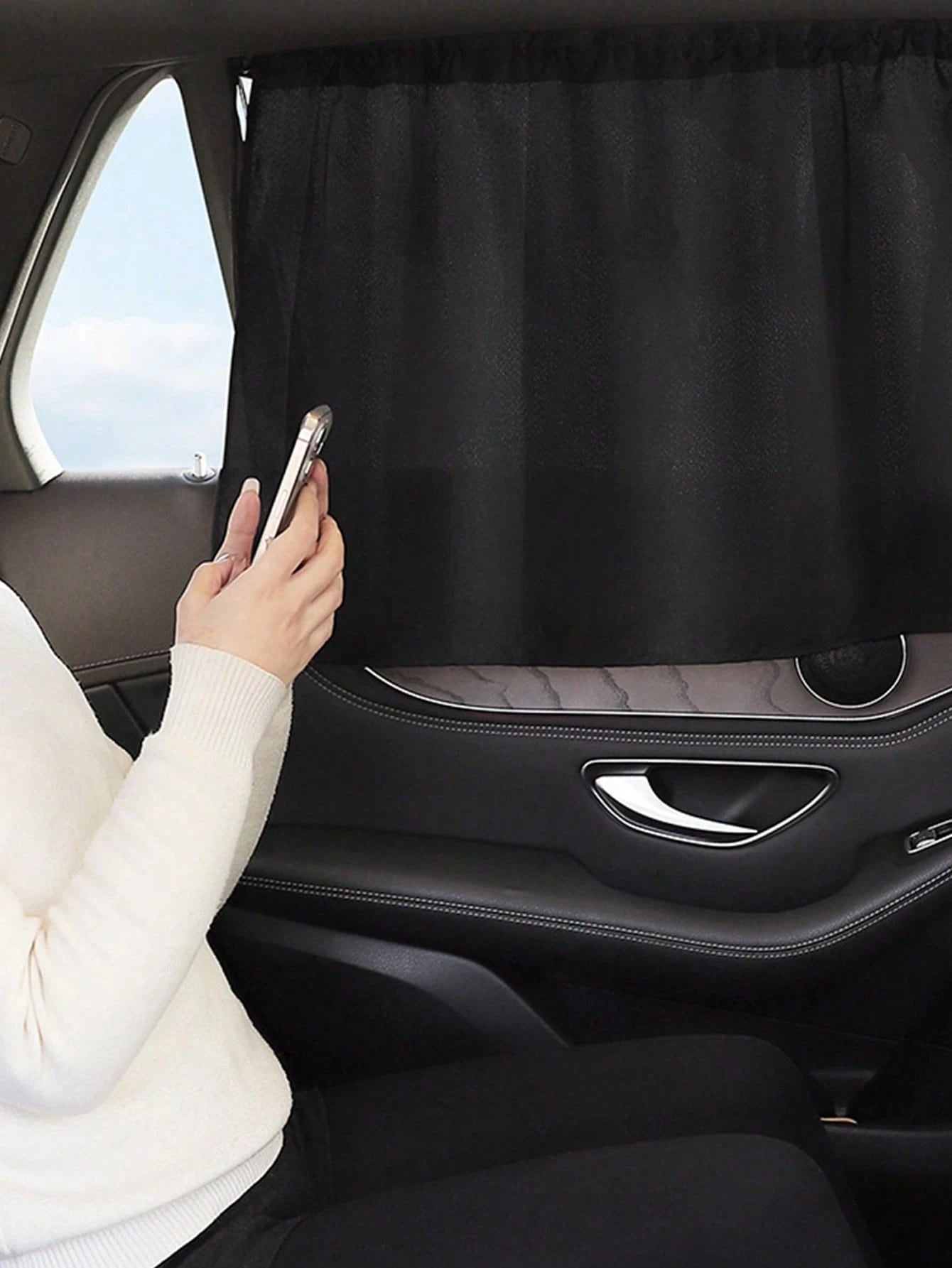 Multifunctional Car Window Curtains, Heat Insulation, Light Blocking, Opaque, Tear-Resistant, Suitable For Home And Self-Driving Travel, Privacy Protection, Breastfeeding And Resting, Essential Car Ac