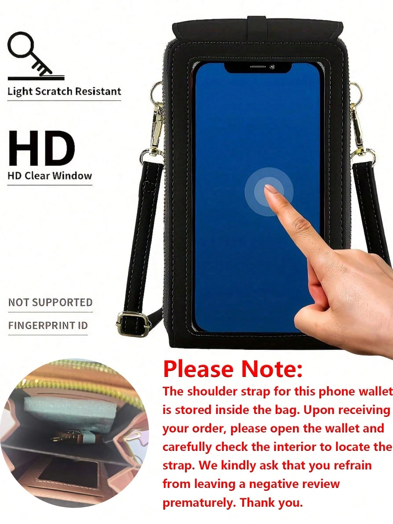 Multifunctional Touchscreen Phone Wallet, Suitable For Daily Commute And Travel, Perfect Gift. Women's Handbag And Wallet- Teacher Appreciation Gift