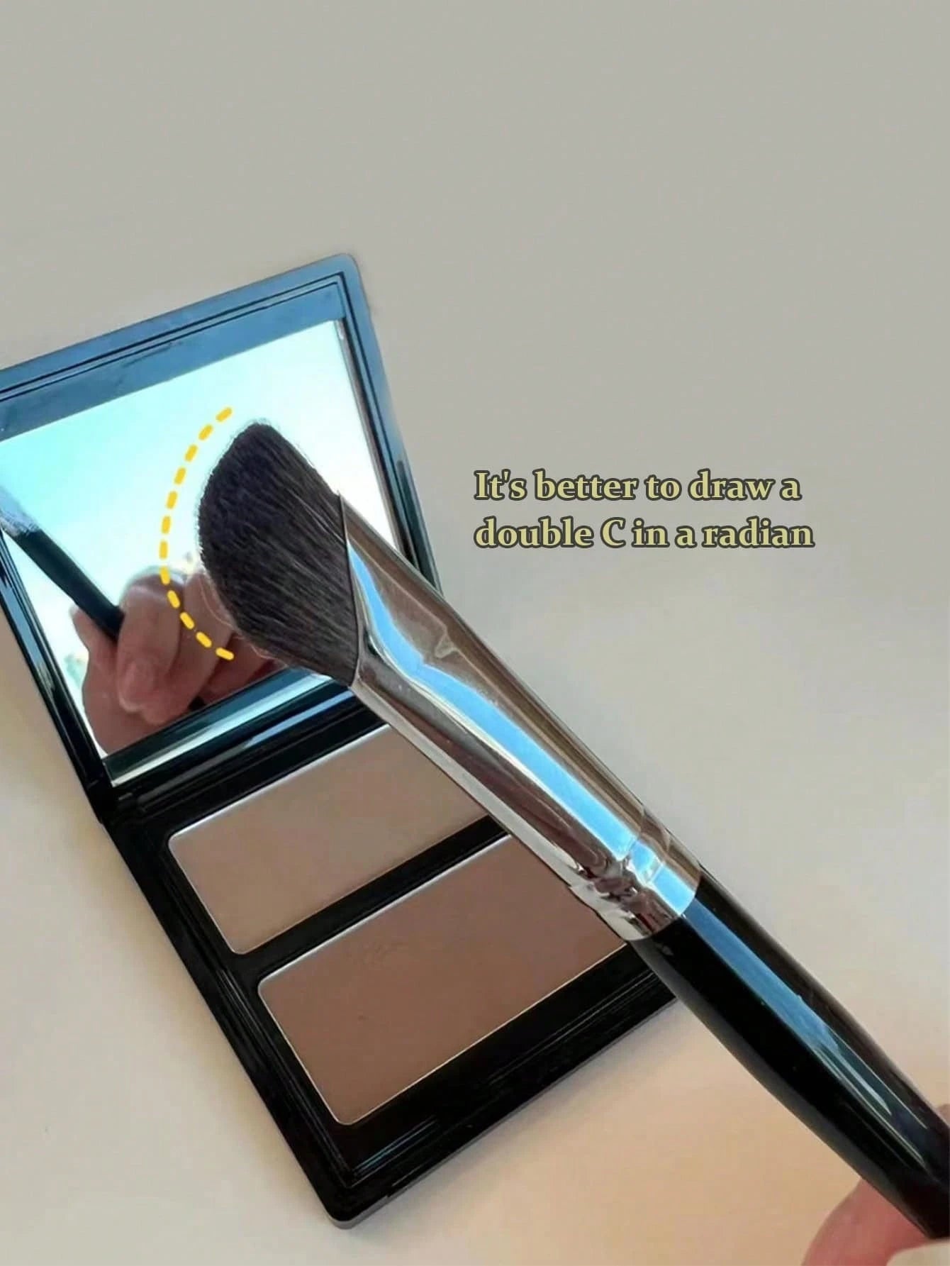 mulynsie 1 Pc Fan-Shaped Nose Shadow Brush, Sickle Shaped Eye Shadow Brush, Angled Small Fan-Shaped Highlight Shadow Mixing Brush, For Special Makeup Brush Tool For Nose Contour,Makeup,Cheap,Room Deco