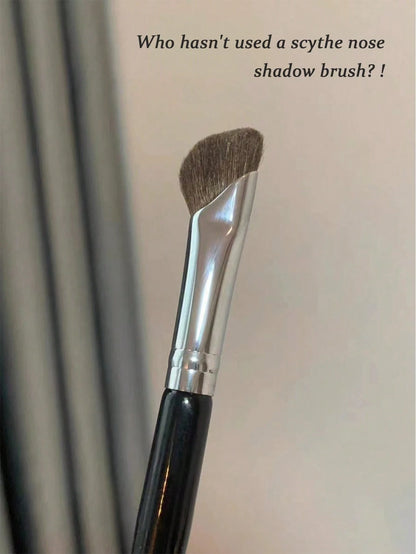 mulynsie 1 Pc Fan-Shaped Nose Shadow Brush, Sickle Shaped Eye Shadow Brush, Angled Small Fan-Shaped Highlight Shadow Mixing Brush, For Special Makeup Brush Tool For Nose Contour,Makeup,Cheap,Room Deco