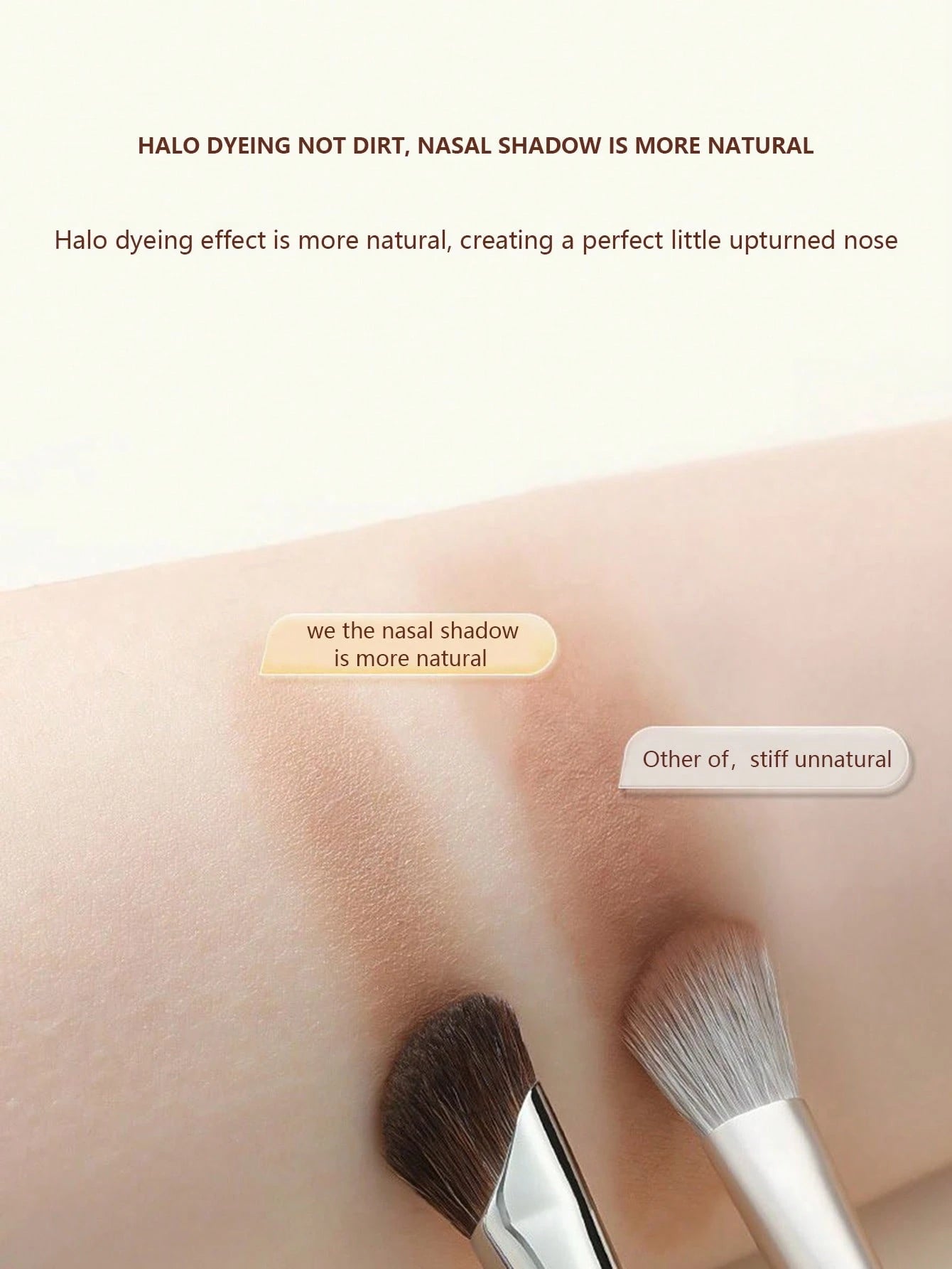 mulynsie 1 Pc Fan-Shaped Nose Shadow Brush, Sickle Shaped Eye Shadow Brush, Angled Small Fan-Shaped Highlight Shadow Mixing Brush, For Special Makeup Brush Tool For Nose Contour,Makeup,Cheap,Room Deco
