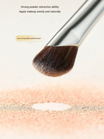 mulynsie 1 Pc Fan-Shaped Nose Shadow Brush, Sickle Shaped Eye Shadow Brush, Angled Small Fan-Shaped Highlight Shadow Mixing Brush, For Special Makeup Brush Tool For Nose Contour,Makeup,Cheap,Room Deco