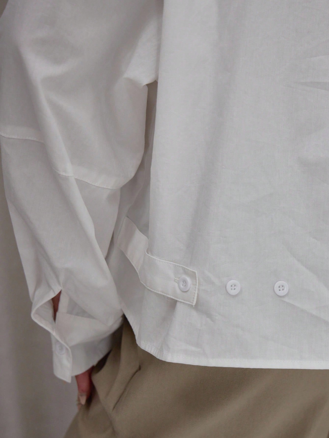 MUSERA Oversized Cotton Poplin Cinched Hem Balloon Sleeve Shirt Classy Cute Sexy Streetwear Night Out Party,Elegant Spring Summer Holiday Office Work