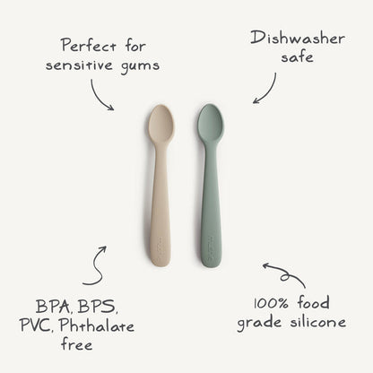 Mushie Silicone Feeding Spoons 2-Pack