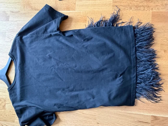 N°21 Feather-trimmed Cotton , 23en2m0f10140539000-t-shirt NWOT