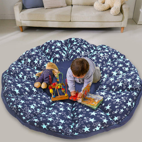 Navy Star Baby Play Mat Cum Storage Bag