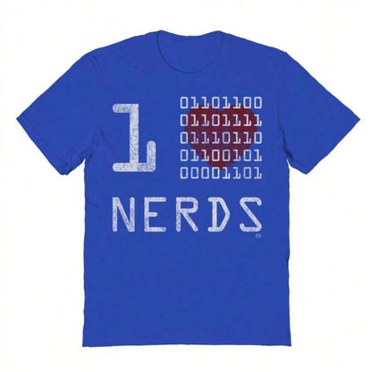 Nearly There Binary Nerds Mens School Science Unisex Graphic Cotton Short-Sleeve T-Shirt
