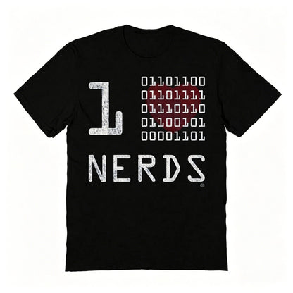 Nearly There Binary Nerds Mens School Science Unisex Graphic Cotton Short-Sleeve T-Shirt