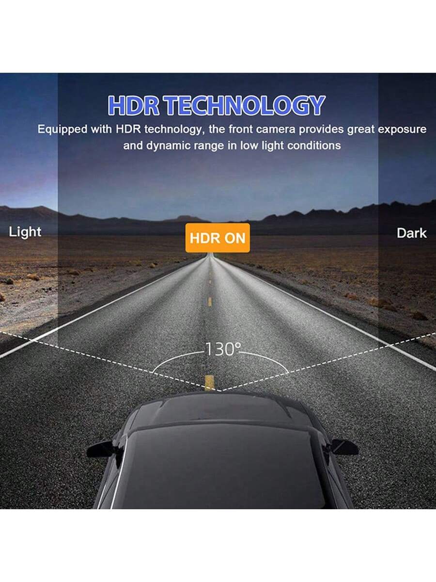 New 2 Inch HD Dual Lens 1080P Dash Cam, Car DVR With Built-In 150mAh Lithium Battery For In-Car & Outside Monitoring, Cycle Recording