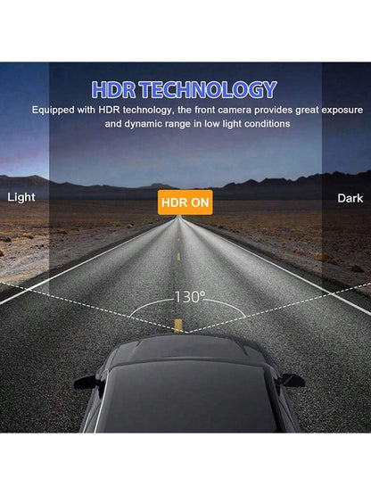 New 2 Inch HD Dual Lens 1080P Dash Cam, Car DVR With Built-In 150mAh Lithium Battery For In-Car & Outside Monitoring, Cycle Recording
