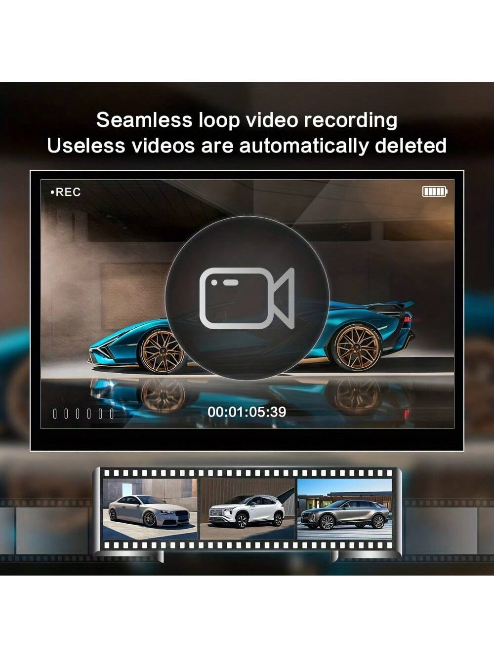 New 2 Inch HD Dual Lens 1080P Dash Cam, Car DVR With Built-In 150mAh Lithium Battery For In-Car & Outside Monitoring, Cycle Recording
