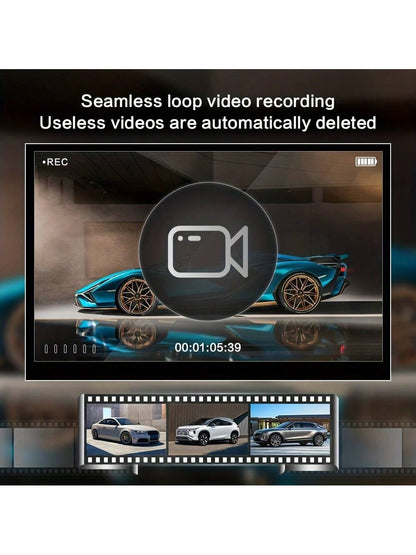 New 2 Inch HD Dual Lens 1080P Dash Cam, Car DVR With Built-In 150mAh Lithium Battery For In-Car & Outside Monitoring, Cycle Recording