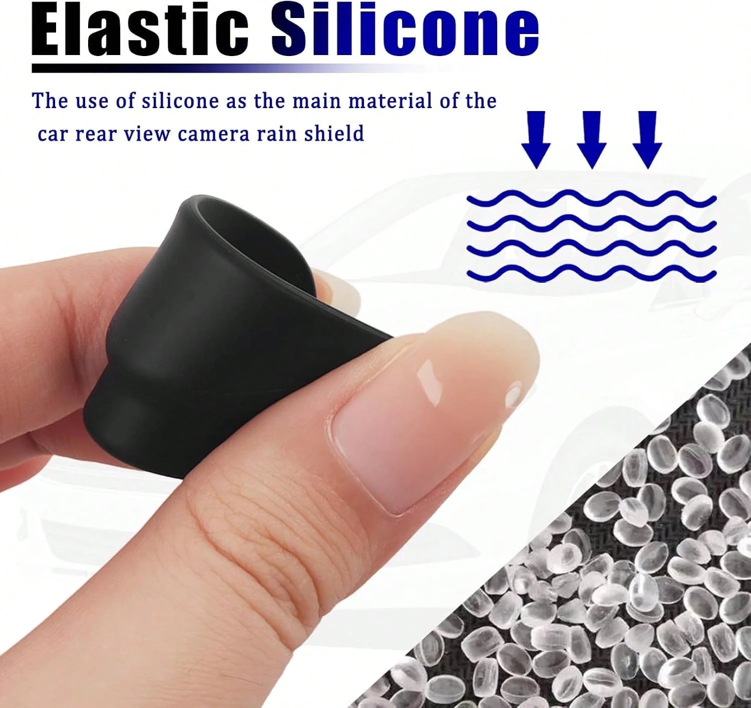 New Car Backup Camera Rain Shield,Self-Adhesive Car Reverse Camera Rain Cover With Extended Protection Design,Silicone Cars Rear View Backup Cameras Cover Cars Exterior Accessories