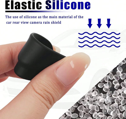 New Car Backup Camera Rain Shield,Self-Adhesive Car Reverse Camera Rain Cover With Extended Protection Design,Silicone Cars Rear View Backup Cameras Cover Cars Exterior Accessories