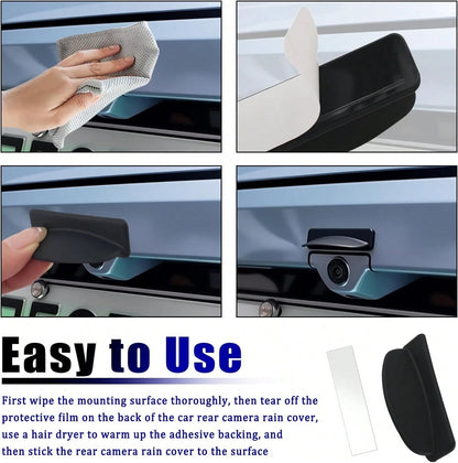 New Car Backup Camera Rain Shield,Self-Adhesive Car Reverse Camera Rain Cover With Extended Protection Design,Silicone Cars Rear View Backup Cameras Cover Cars Exterior Accessories