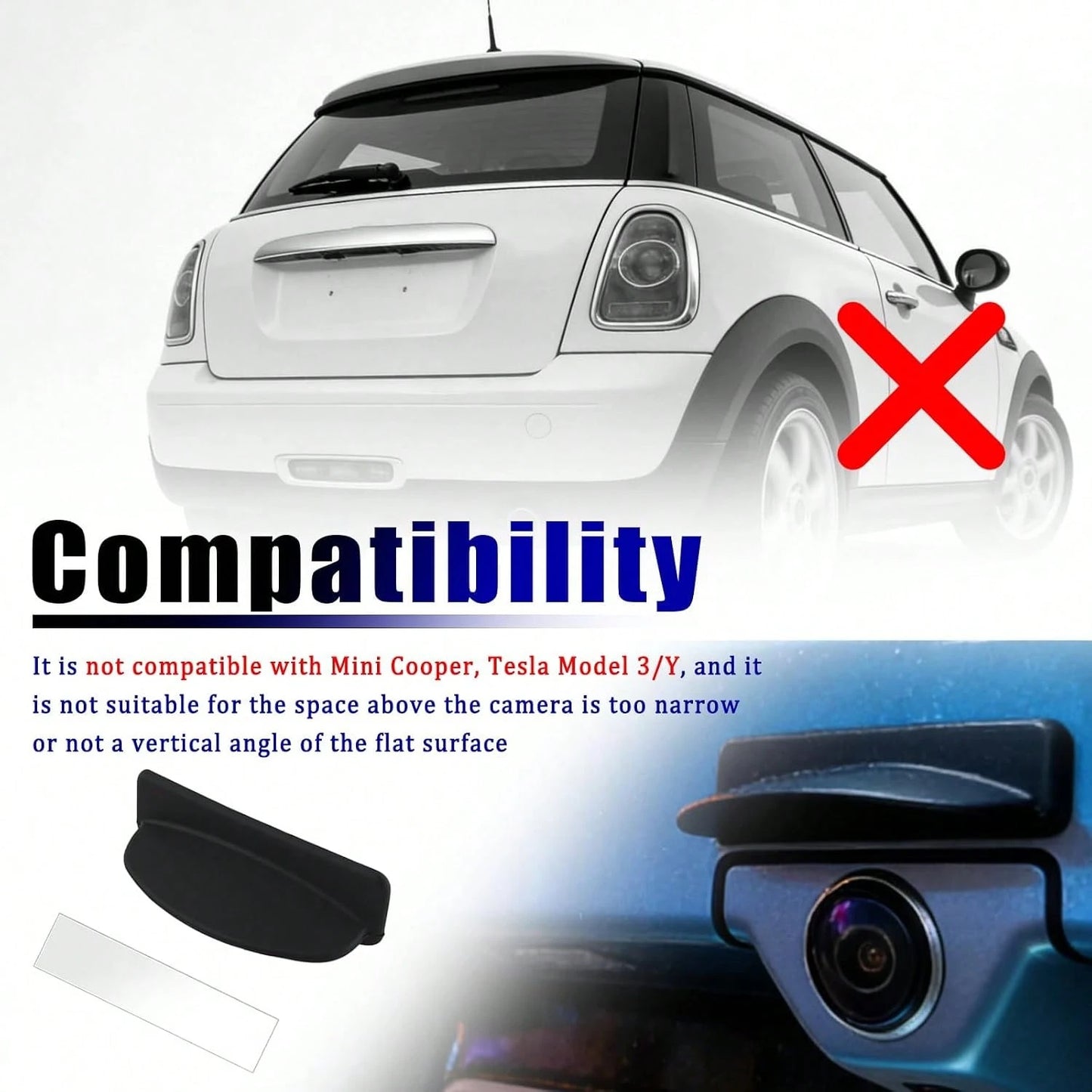 New Car Backup Camera Rain Shield,Self-Adhesive Car Reverse Camera Rain Cover With Extended Protection Design,Silicone Cars Rear View Backup Cameras Cover Cars Exterior Accessories