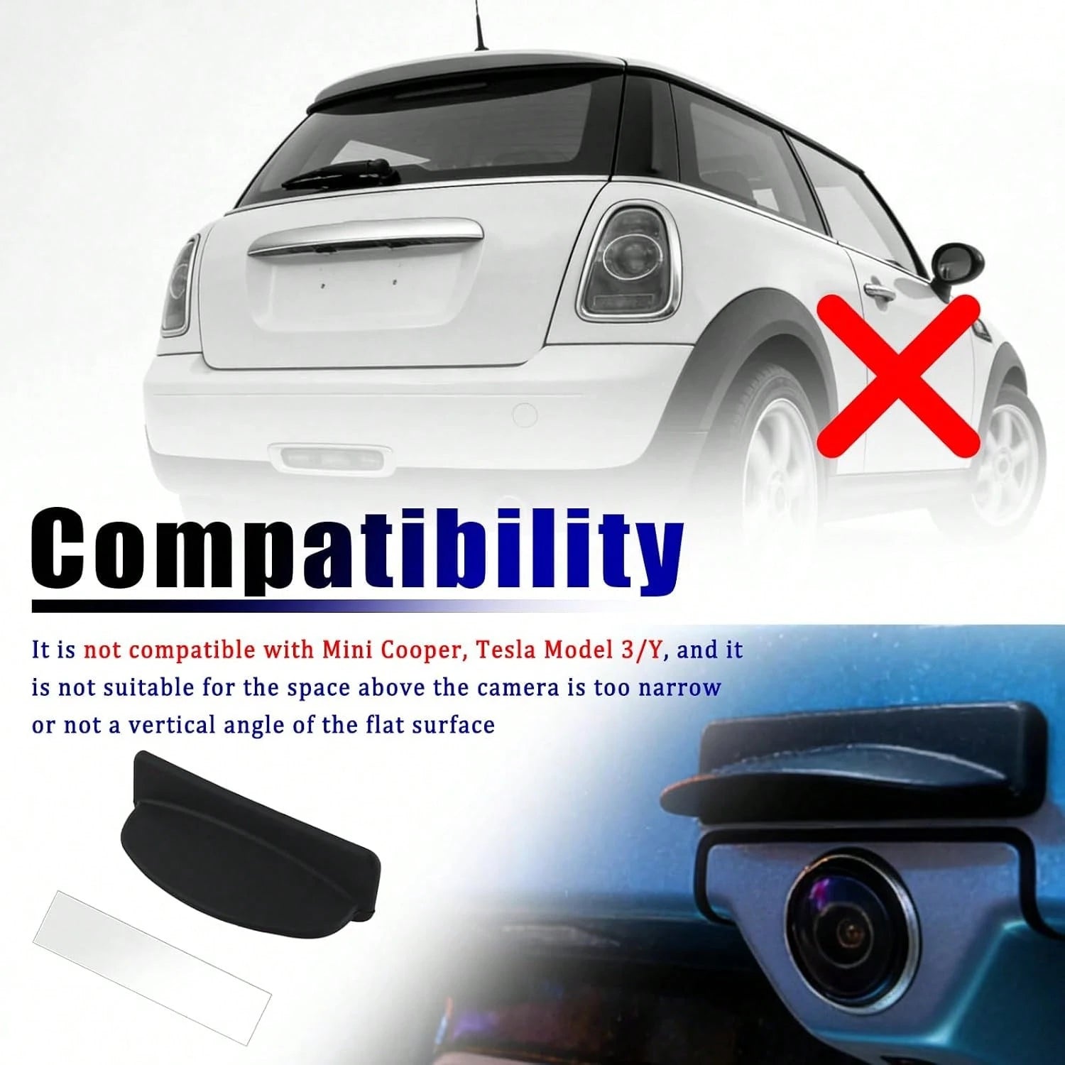 New Car Backup Camera Rain Shield,Self-Adhesive Car Reverse Camera Rain Cover With Extended Protection Design,Silicone Cars Rear View Backup Cameras Cover Cars Exterior Accessories