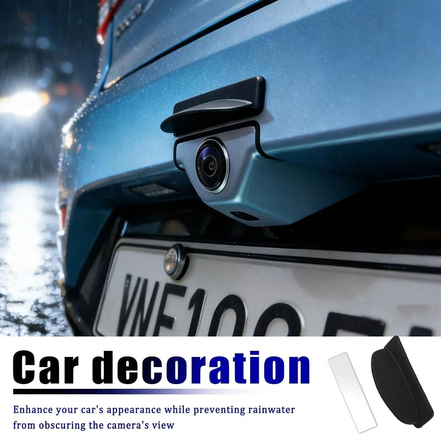 New Car Backup Camera Rain Shield,Self-Adhesive Car Reverse Camera Rain Cover With Extended Protection Design,Silicone Cars Rear View Backup Cameras Cover Cars Exterior Accessories