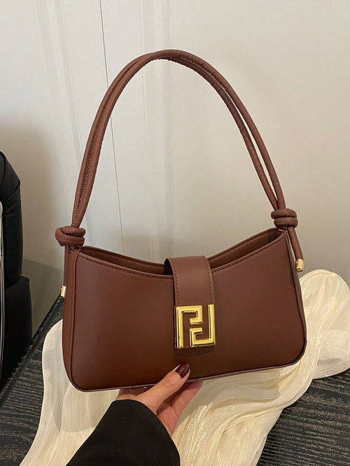 New Luxury Solid Color Versatile Women Shoulder Bag, Aesthetic