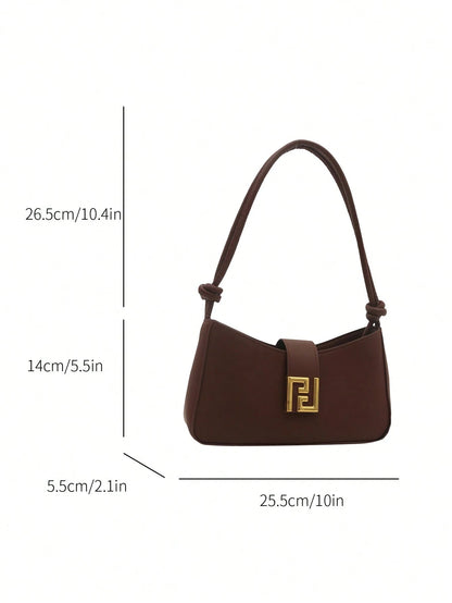New Luxury Solid Color Versatile Women Shoulder Bag, Aesthetic