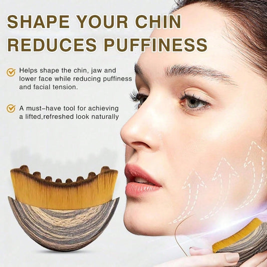 New Lymphatic Contour Face Brush, Dry Brushing Face Brush, Lymphatic Drainage Massager For Face, Chin & Jawline Sculpting, Ergonomically Designed To Fit The Skin Precisely And Relieve Fatigue