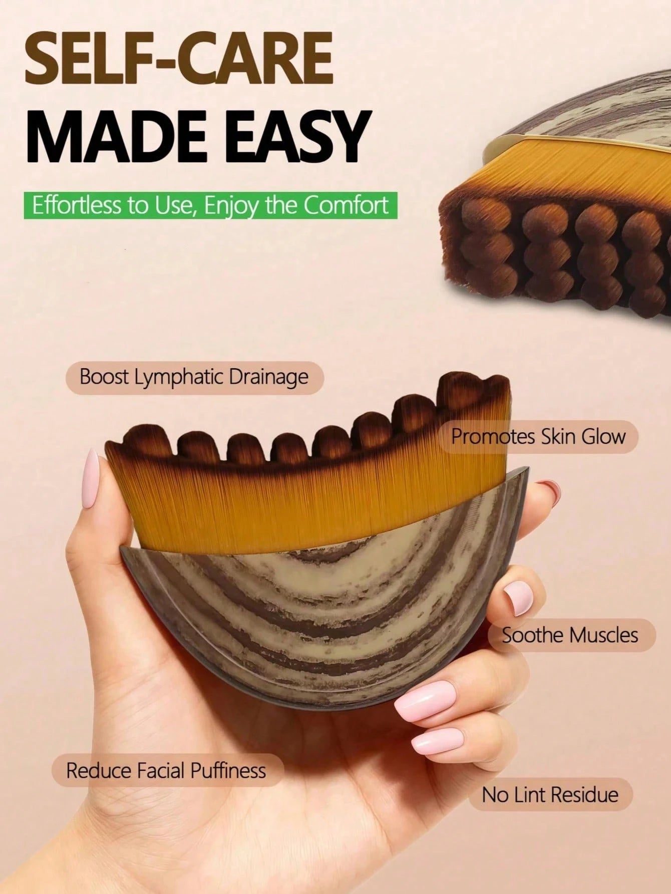 New Lymphatic Contour Facial Brush, Lymphatic Detox Facial Massage Brush, Suitable For Chin And Neck Contour, Soft For All Skin Types, Ergonomic Beauty Tool, Comes With Portable Storage Box