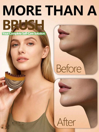 New Lymphatic Contour Facial Brush, Lymphatic Detox Facial Massage Brush, Suitable For Chin And Neck Contour, Soft For All Skin Types, Ergonomic Beauty Tool, Comes With Portable Storage Box