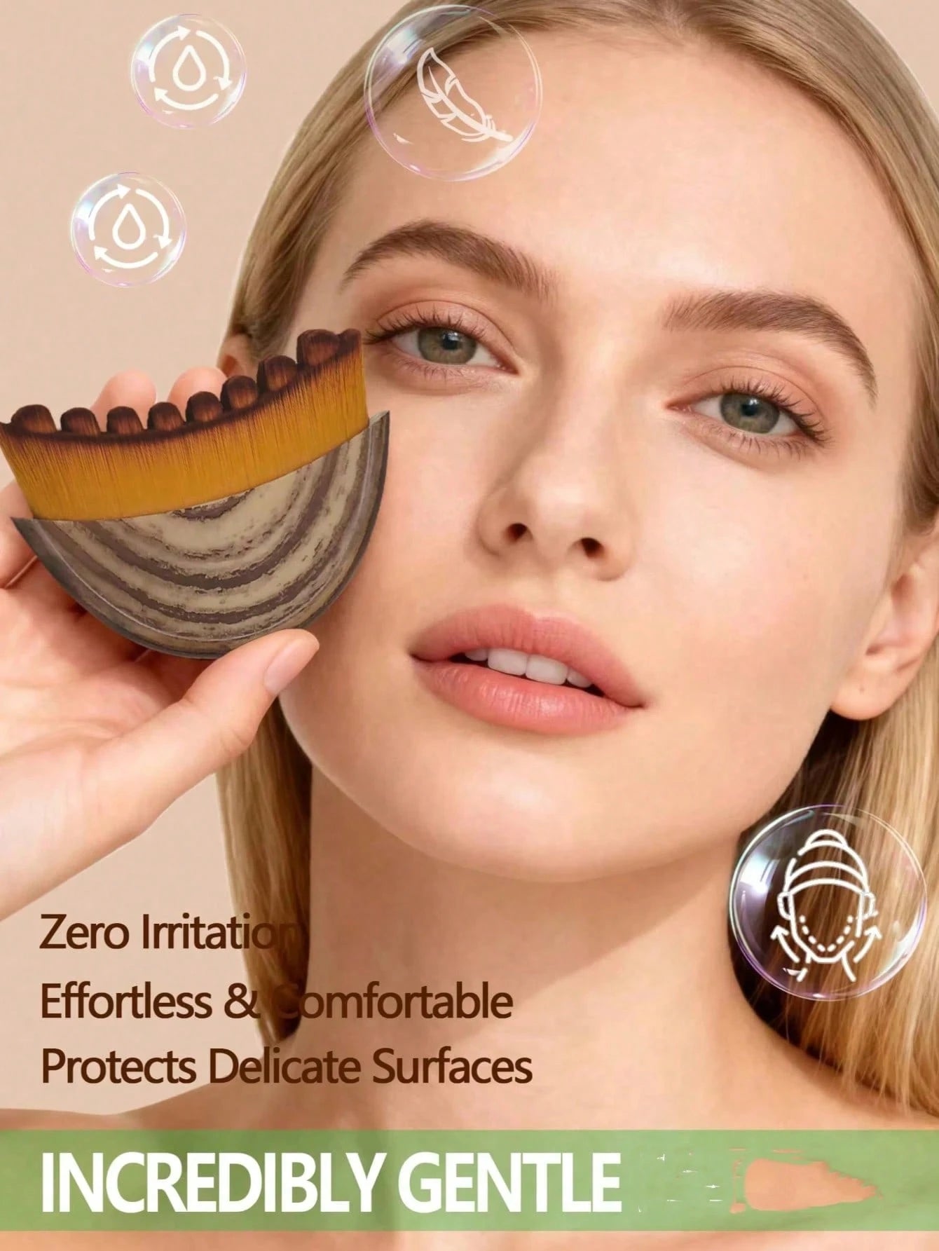 New Lymphatic Contour Facial Brush, Lymphatic Detox Facial Massage Brush, Suitable For Chin And Neck Contour, Soft For All Skin Types, Ergonomic Beauty Tool, Comes With Portable Storage Box