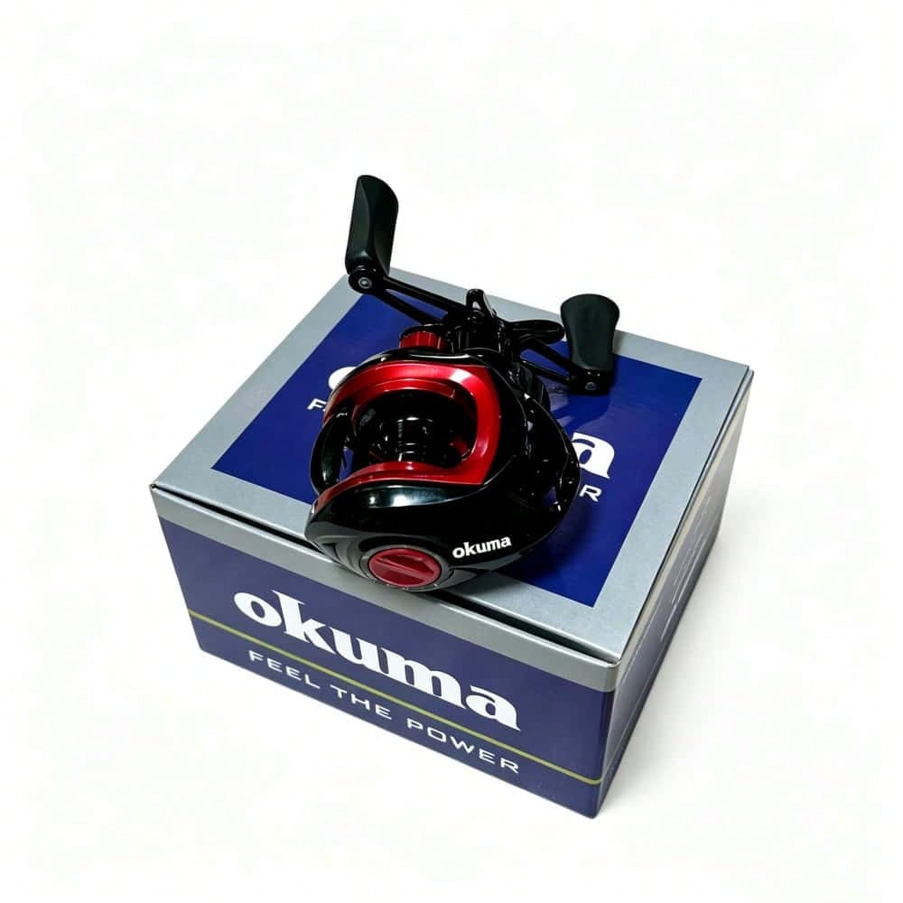 New OKUMA Metal Baitcasting Reel 7.2:1 Ratio 8KG Drag 12 Level Magnetic Brake Carbon Fiber Pad Fresh Saltwater Bass Fishing Gear