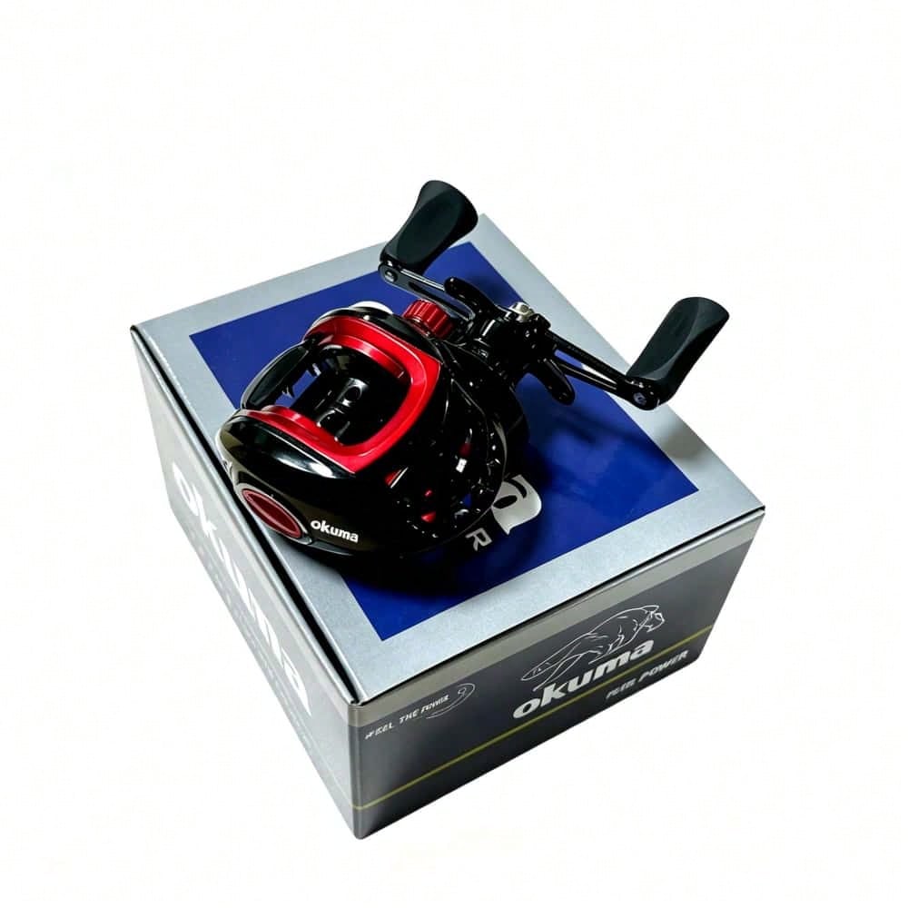 New OKUMA Metal Baitcasting Reel 7.2:1 Ratio 8KG Drag 12 Level Magnetic Brake Carbon Fiber Pad Fresh Saltwater Bass Fishing Gear