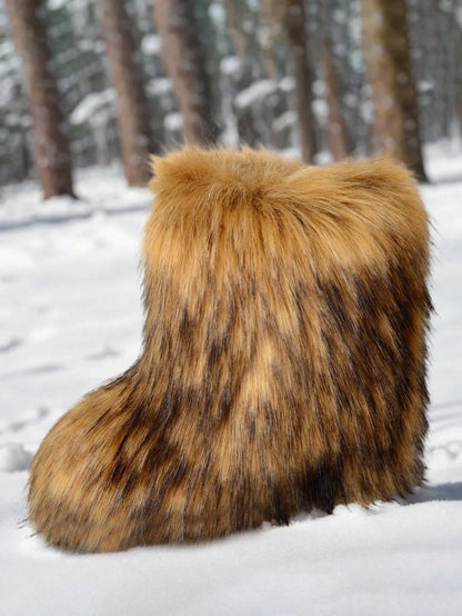 New Plush Lined Fashion Casual Furry Snow Boots, Warm And Anti-Slip For Men/Women, Couple Boots, Winter Boots