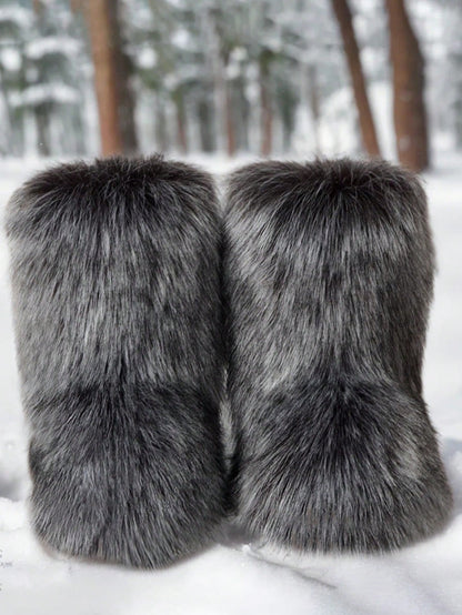 New Plush Lined Fashion Casual Furry Snow Boots, Warm And Anti-Slip For Men/Women, Couple Boots, Winter Boots