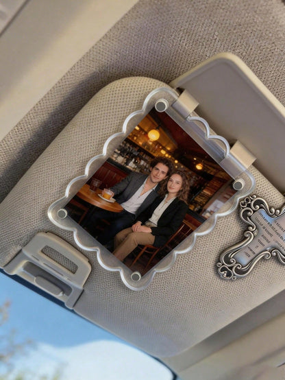 New Universal Acrylic Magnetic Photo Clip Accessories, Refrigerator Magnets, Transparent Magnetic Instant Camera Photo Frames, Car Rearview Mirror Photo Clips, Personalized DIY Car Decor Photo Frames