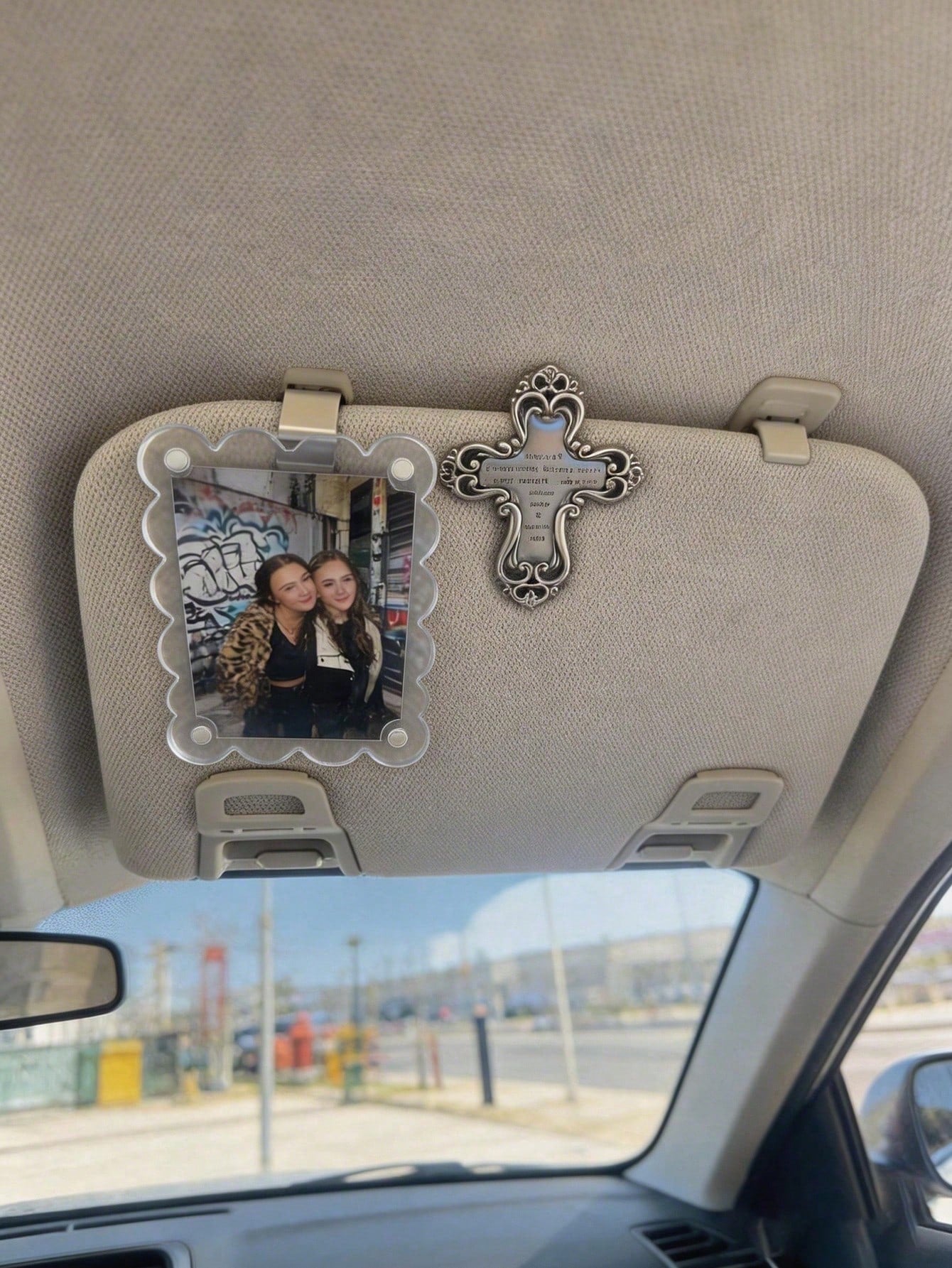 New Universal Acrylic Magnetic Photo Clip Accessories, Refrigerator Magnets, Transparent Magnetic Instant Camera Photo Frames, Car Rearview Mirror Photo Clips, Personalized DIY Car Decor Photo Frames
