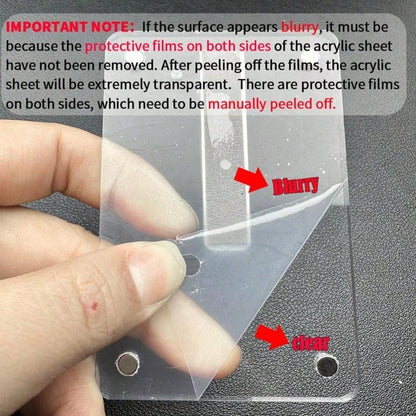 New Universal Acrylic Magnetic Photo Clip Accessories, Refrigerator Magnets, Transparent Magnetic Instant Camera Photo Frames, Car Rearview Mirror Photo Clips, Personalized DIY Car Decor Photo Frames